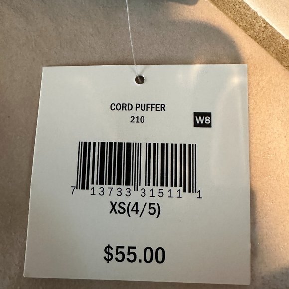 FALLS CREEK GIRLS GREEN CORDUROY PUFFER JACKET SIZE XS (4/5)  #K80 - Picture 4 of 4